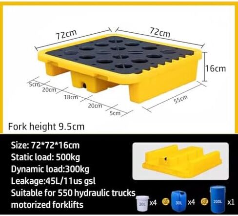 Spill Containment Pallet Tray Platform Oil Drum Drums Concrete Modular Drain Proof Tank polyethylene Profile Paint Bucket Garage Industrial,Spill Containment Platform - Heavy-Duty Anti-Leak in Kuwait