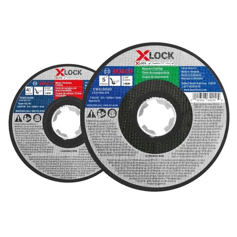 BOSCH TCWX27S450-25 4-1/2 بوصة × 0.045 بوصة X-Lock Arbor Type 27A (ISO 42) عجلة جلخ قطع معدنية سريعة 60 حبيبة/ستانلس ستيل in Kuwait