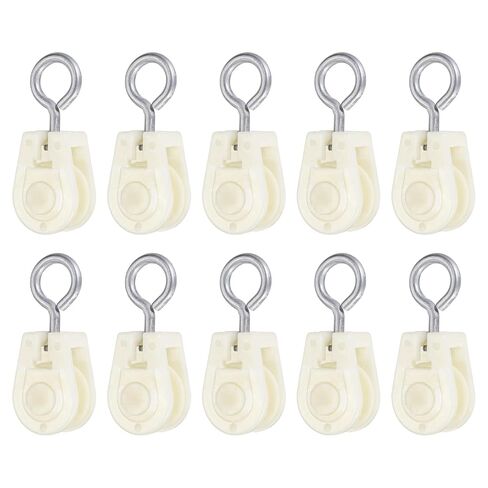 PATIKIL Mini Nylon Pulley Wheel, (0.59" ID 2.87" L) (10 Pcs), Single Sheave Lifting Rope Small Plastic Pulley, Suit for - Wire Amateur Radio Loop Antennas/Outdoor Clotheslines in Kuwait