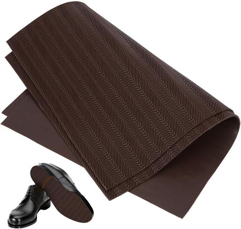 BENECREAT 2 Sheet 15x11inch Shoe Sole Repair Rubber Soling Sheet, Black Non-Slip Bottom Repairing Material for Both High Heels, Leather Shoes, Sports Shoes, 2.5mm Thick in Kuwait