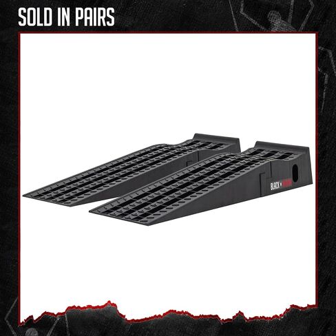 Car Service Ramps for Oil Change, 7,500 lb GAWR, 6.5" Lift, Underbody Access, Black Widow, Pair in Kuwait