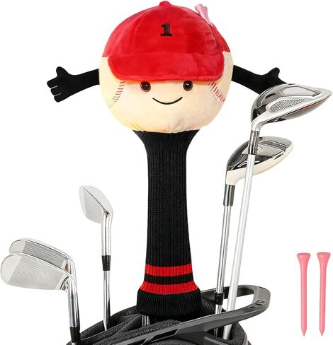 Funny Baseball Golf Driver Headcover Cartoon Golf Club Head Covers Golf Club Covers Driver Cover Fits 460cc Driver Head in Kuwait