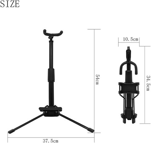 Holibanna Foldable Violin Stand with Stable Positioning, Portable Black Abs and Metal Musical Instrument Holder for Ukulele, Banjo, and Other Orchestral Strings Accessories in Kuwait
