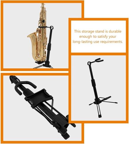 Holibanna Foldable Violin Stand with Stable Positioning, Portable Black Abs and Metal Musical Instrument Holder for Ukulele, Banjo, and Other Orchestral Strings Accessories in Kuwait