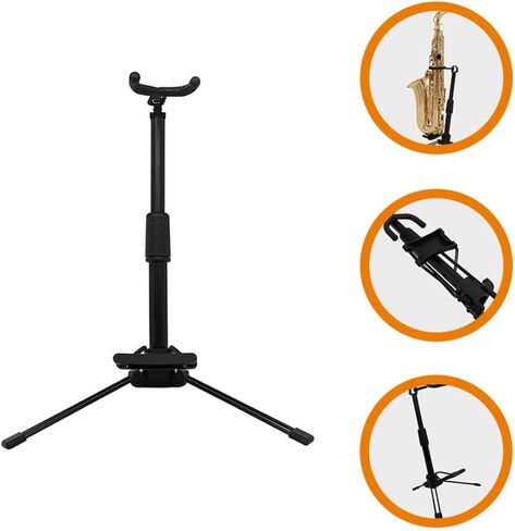 Holibanna Foldable Violin Stand with Stable Positioning, Portable Black Abs and Metal Musical Instrument Holder for Ukulele, Banjo, and Other Orchestral Strings Accessories in Kuwait