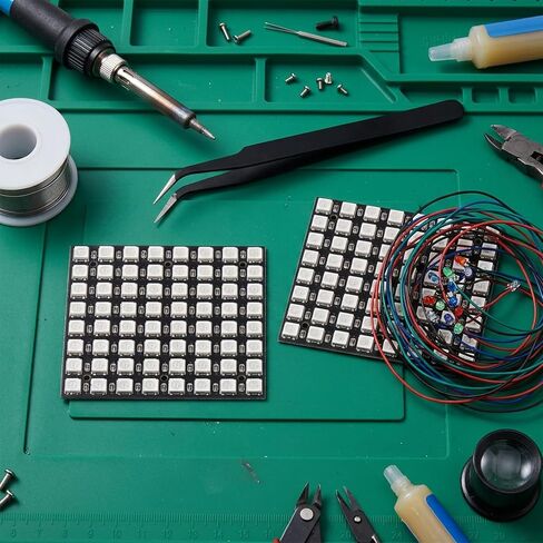 2 حزمة LED مصفوفة WS2812B 8x8 64 بت Led مصفوفة لوحة 64-Led Ws8212b 8x8 لوحات كامل اللون 5050 RGB LED-مصباح لوحة ضوء لمشروع DIY in Kuwait
