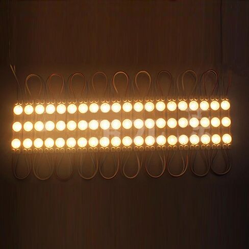 200 قطعة وحدة LED بيضاء دافئة، 12 فولت فائقة السطوع 2835 3 وحدة LED إضاءة زخرفية مقاومة للماء لعلامة الحروف الإعلانية. (أبيض دافئ، 200) in Kuwait