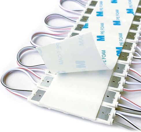 200 قطعة وحدة LED بيضاء دافئة، 12 فولت فائقة السطوع 2835 3 وحدة LED إضاءة زخرفية مقاومة للماء لعلامة الحروف الإعلانية. (أبيض دافئ، 200) in Kuwait