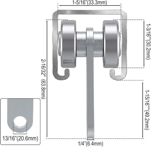 2 Wheels Trolley Assembly Rollers 4-Pack Two Bearing Metal Rollers for Use 1-5/8" Wide & All 1-5/8" Taller Strut Channels or Garage Pulley System Hoist Systems,Silent Trolley Wheels in Kuwait