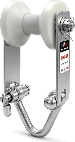1100LB Pipe Trolley for 1.37"-2.36" Round Pipe, Overhead Garage Lift for Ceiling Track & Workshop in Saudi Arabia