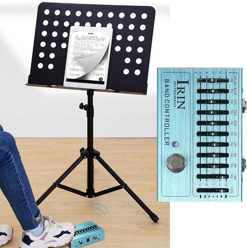 دواسة جيتار Gecheer 10 Band EQ، دواسة تأثير معادل صغير مع تجاوز حقيقي، جسم من سبائك الألومنيوم لباس الجيتار، 31.25 هرتز - 16 كيلو هرتز، حجم صغير 4.25 × 2.72 × 1.26 بوصة in Kuwait