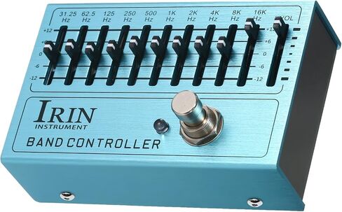 Gecheer 10 Band Mini Guitar Equalizer Pedal with True Bypass for Bass & Guitar - Compact, Durable Aluminum Design in Kuwait