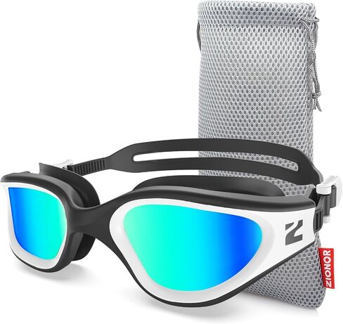 ZIONOR Swim Goggles Adult, G1 Air Mirrored Anti-Fog Swimming Goggles for Women Men, Clear Vision, UV Protection in Kuwait