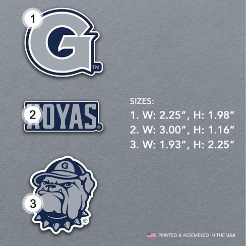 مغناطيس أكريليك من جامعة صبار الصحراء جورج تاون، 3 قطع، تصميم زخرفي GU Hoyas مرخص رسميًا (مجموعة المغناطيس A) in Kuwait