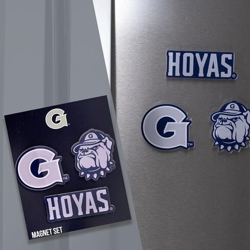 مغناطيس أكريليك من جامعة صبار الصحراء جورج تاون، 3 قطع، تصميم زخرفي GU Hoyas مرخص رسميًا (مجموعة المغناطيس A) in Kuwait