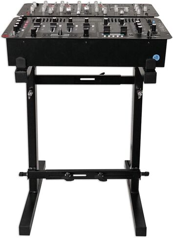 Rockville RXS20 Heavy Duty Portable Mixer Stand for Numark NS7III DJ Controller & Audio Gear – Universal, 300lbs Capacity, Adjustable Height 24"-36", Adjustable Width 13.8"-23.6", Steel Construction in Saudi Arabia