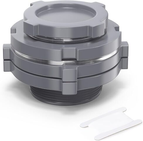 GASHER 1PC PVC 3" Bulkhead Tank Connector Adapter Fitting with Plugs & Gasket for Water Tank, Rain barrels, Aquariums, Bathtubs and Sink in Kuwait