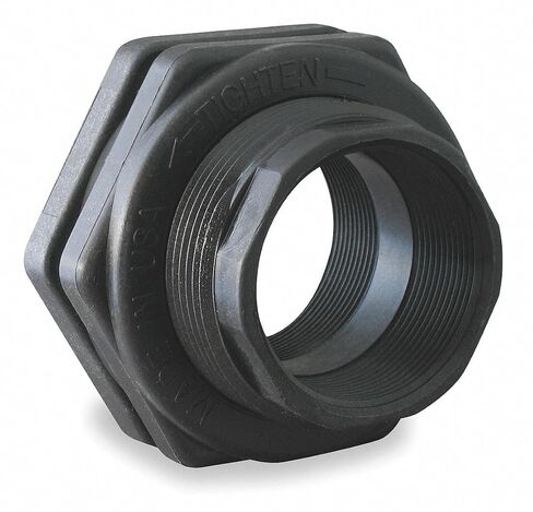 Banjo Polypropylene Bulkhead Tank Fitting, 2" Pipe Size, FNPT x FNPT Connection Type in Kuwait