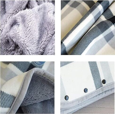 Winter Wheelchair Blanket Warmer Cover for Adults Multipurpose Warm Heating Blanket Cloak Thicken Plush Soft Flannel Wearable Shawl Blanket Leg Knee Protection Cover in Kuwait