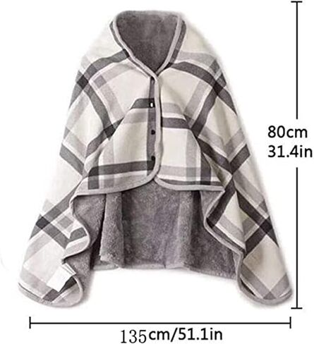 Wheelchair Cape Coat - Cozy Wheelchair Blanket with Buttons Doublelayer Extra Legs Feet Warmer Cover for Patients Elders Cold Weather in Kuwait