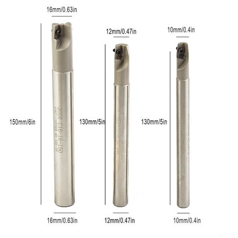 CNC Indexable End Mill Holder Set with Alloy Steel 300R C10-10 C12-12 C16-16 Toolholders and 10pcs APMT1135PDER Carbide Inserts for Metalworking in Kuwait