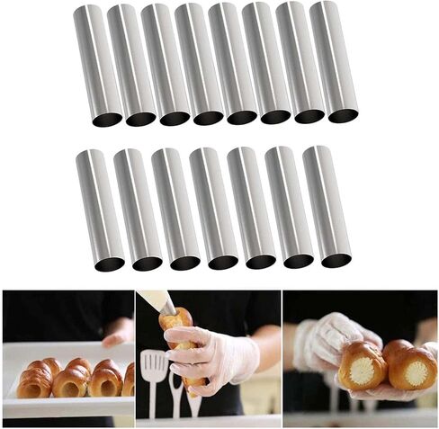 15Pcs Stainless Steel Cannoli Form Tubes Non Stick Cannoli Tubes for in Kuwait
