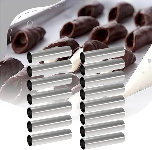 15Pcs Stainless Steel Cannoli Form Tubes Non Stick Cannoli Tubes for in Kuwait