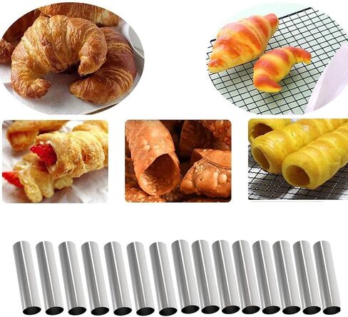 15Pcs Stainless Steel Cannoli Form Tubes Non Stick Cannoli Tubes for in Kuwait