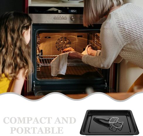 HOMSFOU Oven Tray Extractor with Heat-resistant Handle, Stainless Steel Baking Pan Gripper for Kitchen and Cooking, Rapid Heat Transfer and Easy to Clean Black Tool in Kuwait