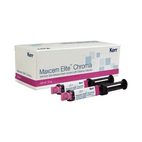 Kerr Dental 36372 Maxcem Elite Chroma Resin Cement Syringes Clear 2/Pk 5 Gm in Kuwait