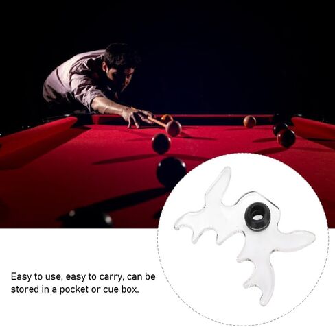 Clear Acrylic Billiard Bridge Head - Portable Cue Rest for Pool Table Shots,Lightweight Design with Rubber Insert,Suitable for Most Billiard Cues in Kuwait