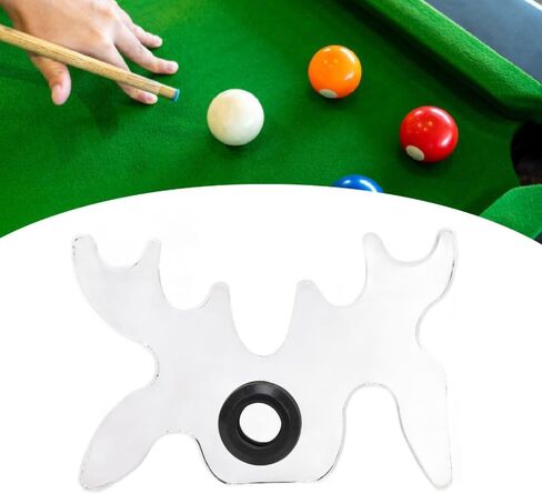 Clear Acrylic Billiard Bridge Head - Portable Cue Rest for Pool Table Shots,Lightweight Design with Rubber Insert,Suitable for Most Billiard Cues in Kuwait