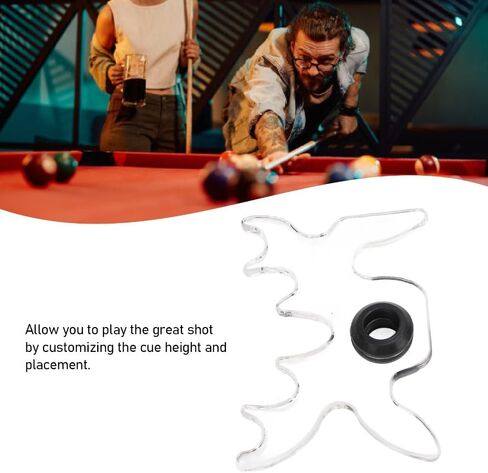 Clear Acrylic Billiard Bridge Head - Portable Cue Rest for Pool Table Shots,Lightweight Design with Rubber Insert,Suitable for Most Billiard Cues in Kuwait