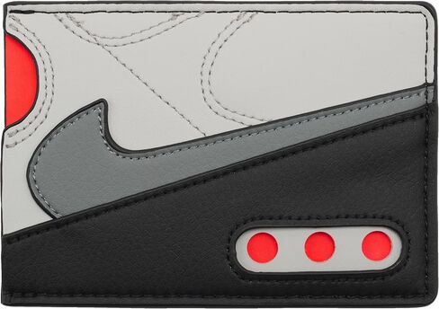 Nike Icon Air Max 90 Card Wallet Wallet بطاقات الائتمان بطاقات ترخيص رمادية ، رمادي أحمر ، قياسي ، عارضة in Kuwait