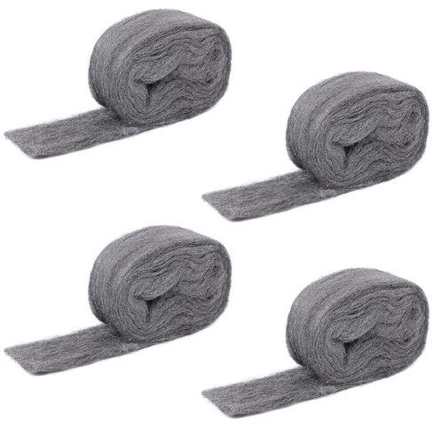 Steel Wool for Mice Control - 2 Pack of 3×18Ft Steel Wool, Gap Filter for House & Garage - Keep Mice Away from Holes，Siding，Pipeline，Vents in Garden, House, 10.58 oz in Kuwait