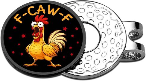 Funny Golf Ball Marker for Men, F-CAW-F Rooster Hat Clip, Golf Accessories Gift for Men, Gag Golf Gifts for Husband Dad Male Golfer,Novelty Birthday Golf Gifts for Him,Golf Stocking Stuffers in Kuwait