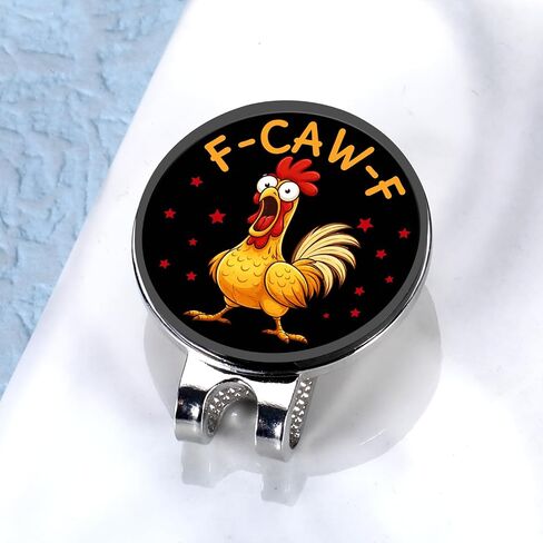 Funny Golf Ball Marker for Men, F-CAW-F Rooster Hat Clip, Golf Accessories Gift for Men, Gag Golf Gifts for Husband Dad Male Golfer,Novelty Birthday Golf Gifts for Him,Golf Stocking Stuffers in Kuwait