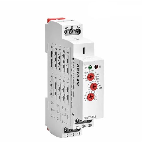 GRT8-M 16A مرحل مؤقت متعدد الوظائف AC DC 12V 24V 220V 230V الوقت 1 قطعة (GRT8-M2 ACDC12V-240V) in Kuwait