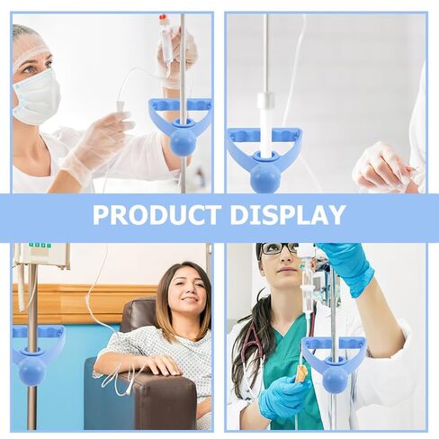 2pcs Stainless Metal Pole Handle Infusion Stand Parts Replacement for Vertical Iv Stand Suitable for Hospital and Home Care in Kuwait