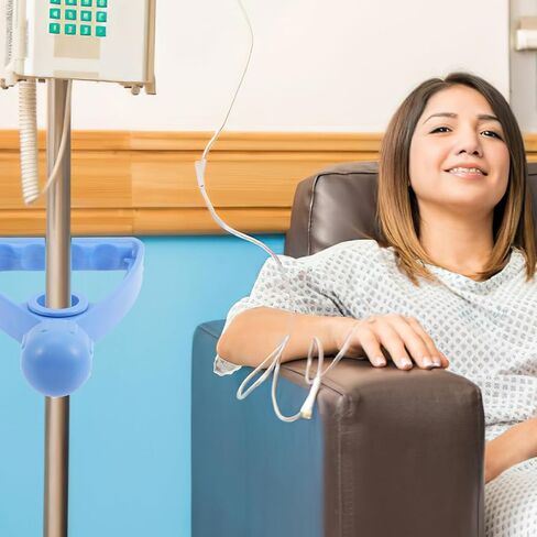 2pcs Stainless Metal Pole Handle Infusion Stand Parts Replacement for Vertical Iv Stand Suitable for Hospital and Home Care in Kuwait