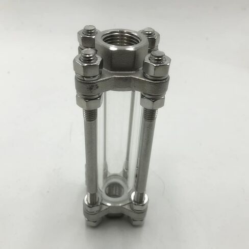 1/2 "3/4" 1 "1-1/4" 1.5 "2" NPT أنثى الموضوع تدفق البصر الزجاج الفولاذ المقاوم للصدأ 304 مؤشر تدفق زيت الماء (3/4 "DN20) in Kuwait