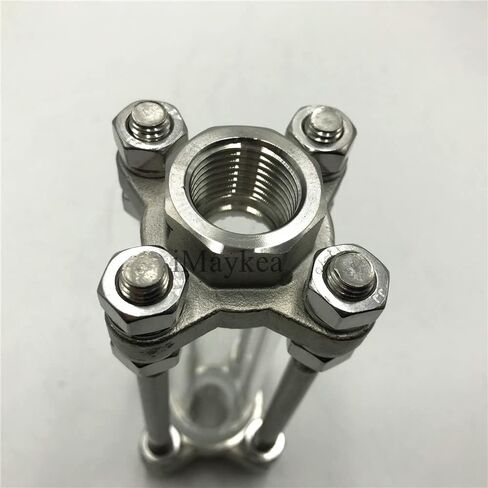 1/2 "3/4" 1 "1-1/4" 1.5 "2" NPT أنثى الموضوع تدفق البصر الزجاج الفولاذ المقاوم للصدأ 304 مؤشر تدفق زيت الماء (3/4 "DN20) in Kuwait