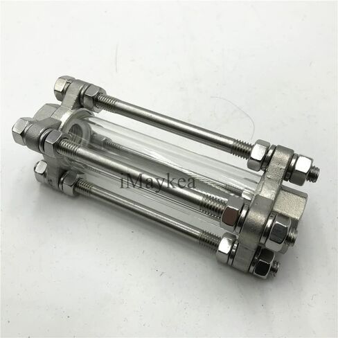 1/2 "3/4" 1 "1-1/4" 1.5 "2" NPT أنثى الموضوع تدفق البصر الزجاج الفولاذ المقاوم للصدأ 304 مؤشر تدفق زيت الماء (3/4 "DN20) in Kuwait