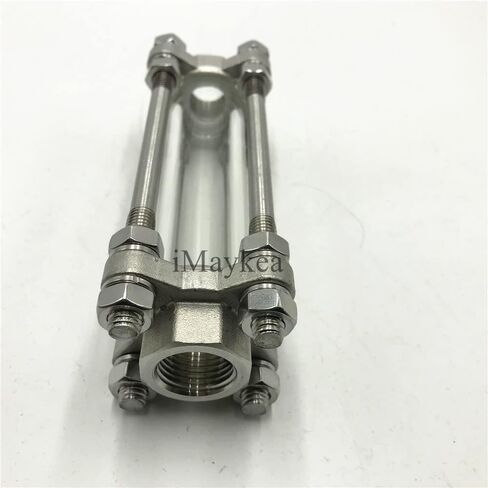 1/2 "3/4" 1 "1-1/4" 1.5 "2" NPT أنثى الموضوع تدفق البصر الزجاج الفولاذ المقاوم للصدأ 304 مؤشر تدفق زيت الماء (3/4 "DN20) in Kuwait
