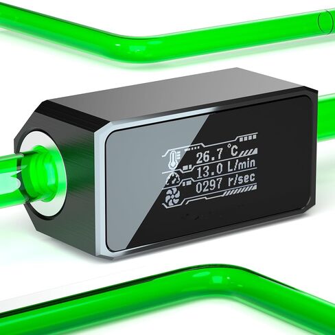 مقياس تدفق المياه G1/4 بوصة، مستشعر درجة حرارة الماء، مقياس حرارة بشاشة OLED، صندوق عداد السائل، إنذار لدرجة الحرارة العالية، مبرد المياه، مراقبة متعددة المعلمات in Kuwait