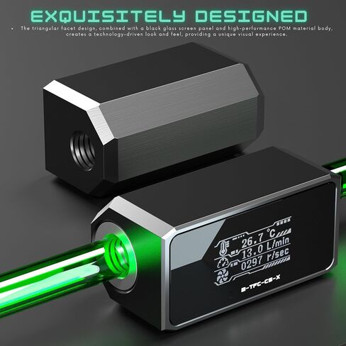 مقياس تدفق المياه G1/4 بوصة، مستشعر درجة حرارة الماء، مقياس حرارة بشاشة OLED، صندوق عداد السائل، إنذار لدرجة الحرارة العالية، مبرد المياه، مراقبة متعددة المعلمات in Kuwait