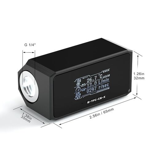 مقياس تدفق المياه G1/4 بوصة، مستشعر درجة حرارة الماء، مقياس حرارة بشاشة OLED، صندوق عداد السائل، إنذار لدرجة الحرارة العالية، مبرد المياه، مراقبة متعددة المعلمات in Kuwait