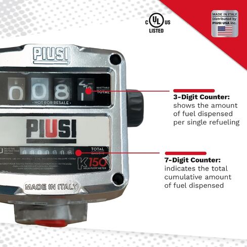 Piusi K150 Mechanical Fuel Flow Meter, 1inch NPT in-Out in Kuwait