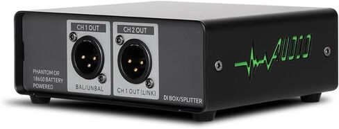 COKYIS Professional stereo DI box/distributor XLR 1/4 inch, high-impedance dual-channel DI box, unbalanced and balanced, for connecting guitars and basses DI20 in Kuwait