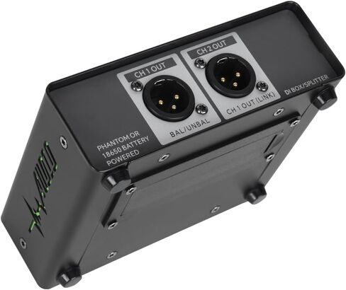 COKYIS Professional stereo DI box/distributor XLR 1/4 inch, high-impedance dual-channel DI box, unbalanced and balanced, for connecting guitars and basses DI20 in Kuwait
